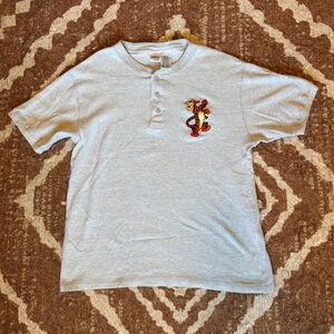 Disney Gray Waffle Knit Shirt